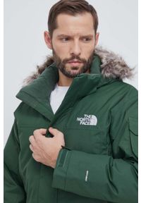 The North Face kurtka puchowa męska kolor zielony zimowa. Kolor: zielony. Materiał: puch. Sezon: zima #4