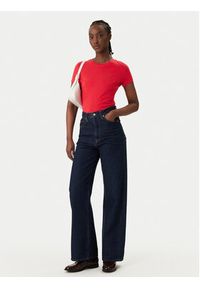 Tommy Jeans T-Shirt DW0DW20459 Czerwony Slim Fit. Kolor: czerwony. Materiał: bawełna #4