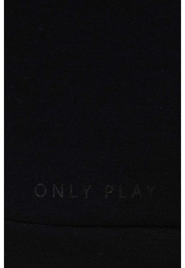 Only Play bluza treningowa damska kolor czarny z kapturem gładka. Typ kołnierza: kaptur. Kolor: czarny. Wzór: gładki