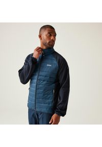 Clumber IV Regatta męska turystyczna kurtka hybrydowa przejściowa. Typ kołnierza: kaptur. Kolor: niebieski. Materiał: puch. Sport: turystyka piesza #1
