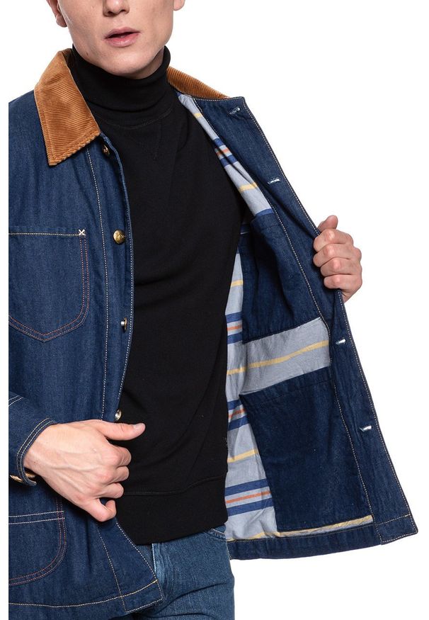 Lee - KURTKA JEANSOWA LEE x TIMBERLAND BOX JACKET RINSE L87JGT36 112122924. Materiał: jeans
