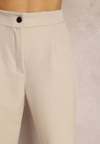 Renee - Beżowe Spodnie Cygaretki Zalko. Okazja: na co dzień. Kolor: beżowy. Styl: casual, klasyczny, elegancki #2