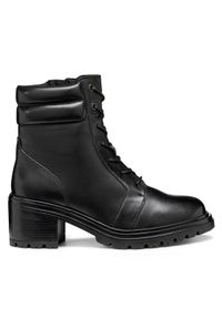 Geox Botki D Damiana D56QCC 043TU C9999 Czarny. Kolor: czarny. Materiał: skóra