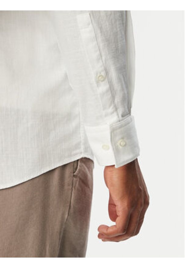 Hugo - HUGO Koszula Kason 50539775 Biały Slim Fit. Kolor: biały. Materiał: bawełna