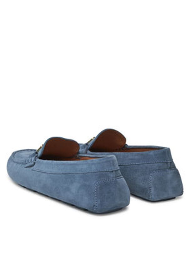 BOSS Mokasyny Roxanne 50548657 Granatowy. Kolor: niebieski. Materiał: zamsz, skóra