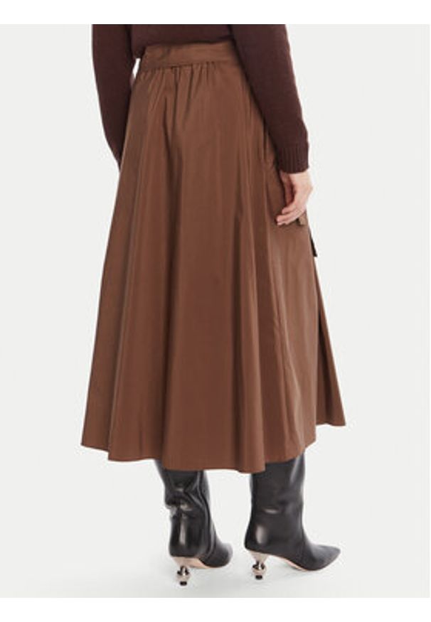 Weekend Max Mara Spódnica trapezowa Zarda 2525106031 Brązowy Regular Fit. Kolor: brązowy. Materiał: bawełna