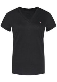 TOMMY HILFIGER - Tommy Hilfiger T-Shirt Heritage Tee WW0WW24969 Czarny Regular Fit. Kolor: czarny. Materiał: bawełna #4