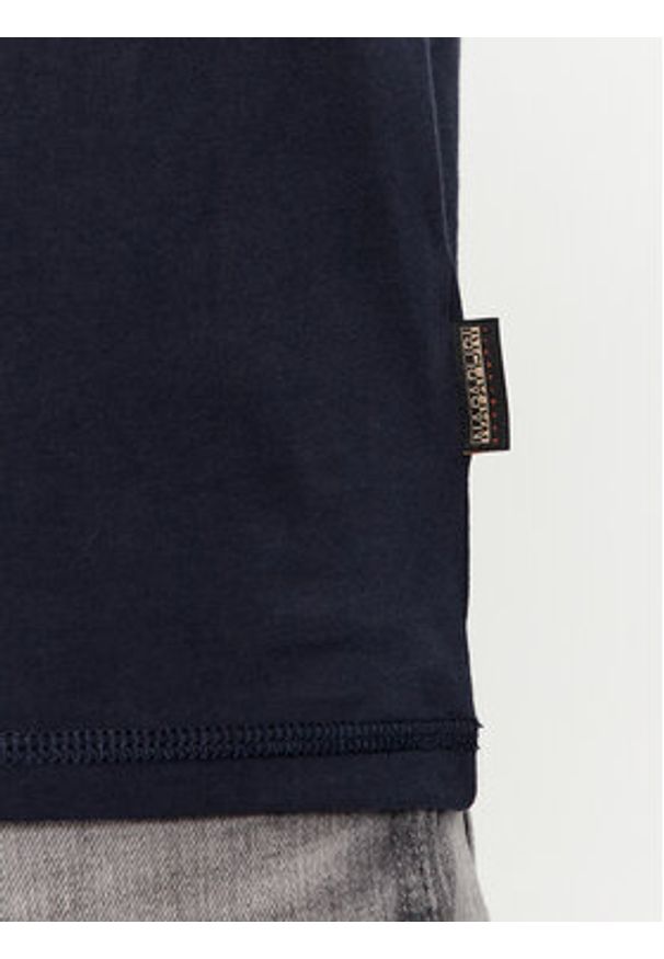 Napapijri T-Shirt S-Kreis NP0A4HQR Granatowy Regular Fit. Kolor: niebieski. Materiał: bawełna