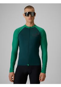 4f - 4F Longsleeve kolarski męski - zielony XXL. Kolor: zielony. Materiał: dzianina, skóra, materiał, włókno. Długość rękawa: długi rękaw. Długość: długie. Sport: kolarstwo #1