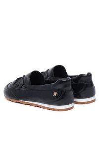 TOMMY HILFIGER - Tommy Hilfiger Baleriny Bella Ballet Sneaker FW0FW09449 Czarny. Kolor: czarny. Materiał: skóra #4