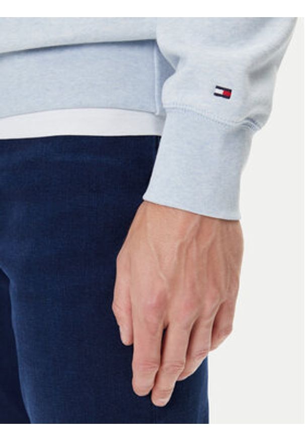 TOMMY HILFIGER - Tommy Hilfiger Bluza Logo MW0MW11596 Niebieski Regular Fit. Kolor: niebieski. Materiał: bawełna