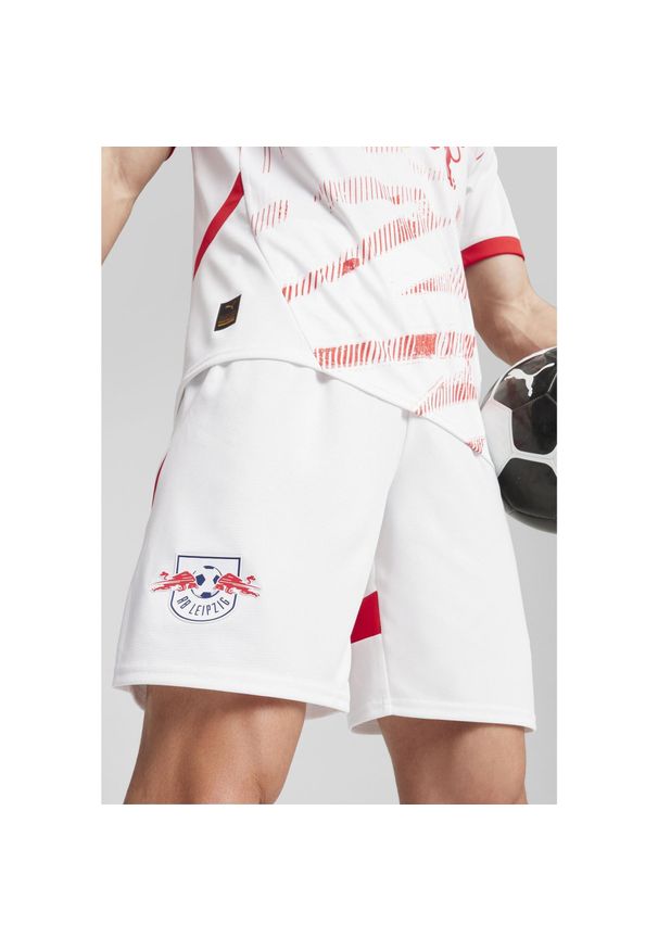 Puma - Męskie szorty RB Leipzig PUMA White For All Time Red. Kolor: wielokolorowy, biały, czerwony. Sport: piłka nożna