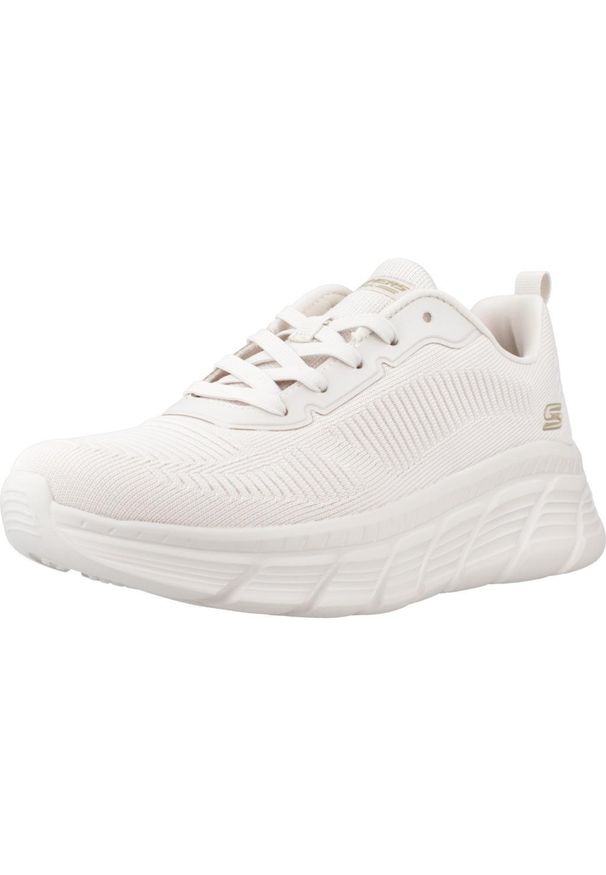 skechers - Buty do chodzenia damskie Skechers 117385OFWT. Okazja: na co dzień. Kolor: beżowy. Materiał: tkanina, guma. Sport: turystyka piesza