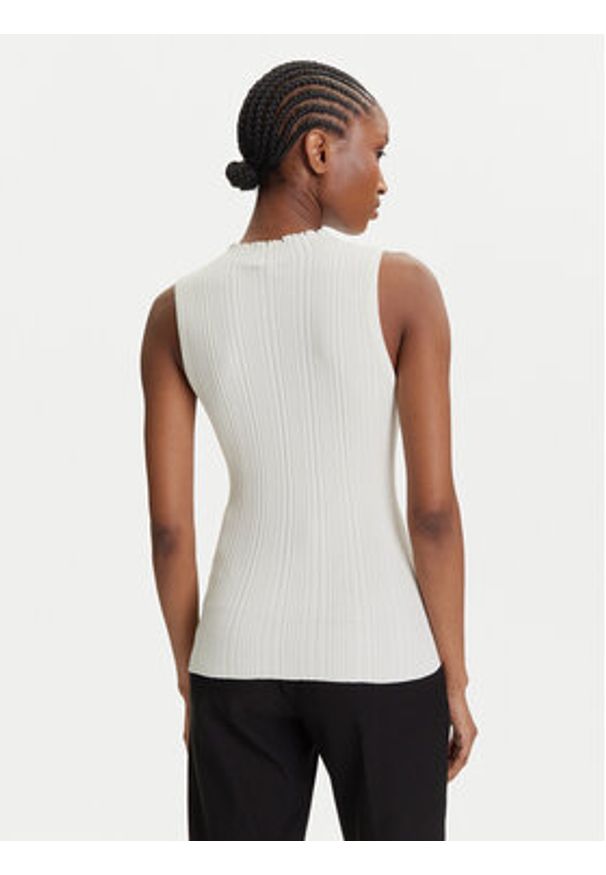 Hugo - HUGO Bluzka Sarepilk 50542597 Écru Slim Fit. Materiał: wiskoza