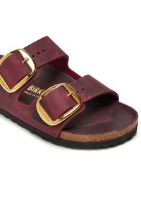 Birkenstock Klapki Arizona Big Buckle Leoi 1027988 Bordowy. Kolor: czerwony. Materiał: skóra #4