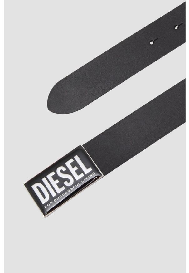 Diesel - DIESEL Сzarny męski pasek B-GLOSSY II, Rozmiar 90. Kolor: czarny