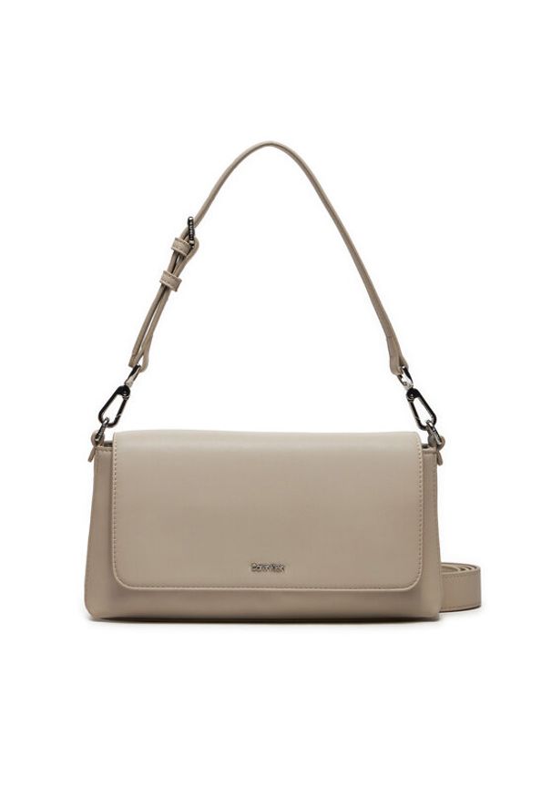 Calvin Klein Torebka Ck Must Shoulder Bag K60K611928 Szary. Kolor: szary. Materiał: skórzane