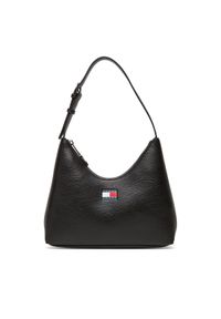 Tommy Jeans Torebka Tjw Must Shoulder Bag AW0AW17548 Czarny. Kolor: czarny. Materiał: skórzane