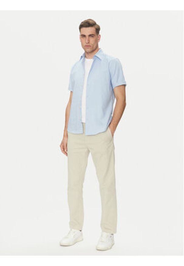 BOSS Koszula Rash_2 50537332 Błękitny Regular Fit. Kolor: niebieski. Materiał: bawełna