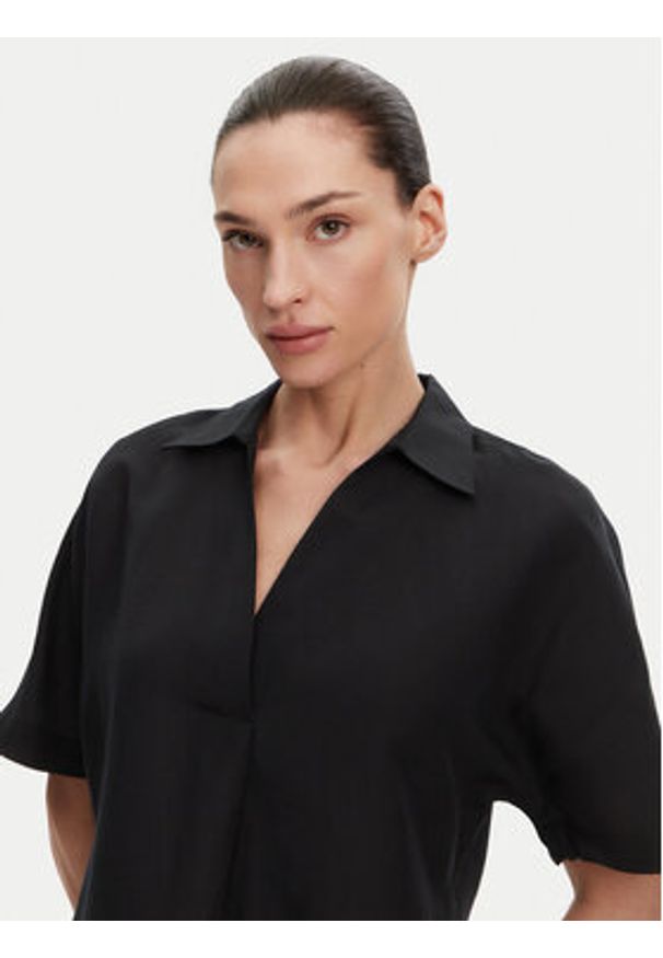 Calvin Klein Sukienka codzienna K20K208382 Czarny Relaxed Fit. Okazja: na co dzień. Kolor: czarny. Materiał: len, lyocell. Typ sukienki: proste. Styl: casual