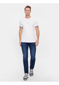 TOMMY HILFIGER - Tommy Hilfiger T-Shirt Logo MW0MW32584 Biały Regular Fit. Kolor: biały. Materiał: bawełna