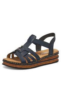 Rieker Sandały CEO-62918-14 Granatowy. Kolor: niebieski. Materiał: skóra #6