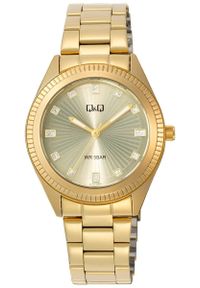 Zegarek damski QQ Q01C-003P CYRKONIE złoty. Kolor: złoty #1