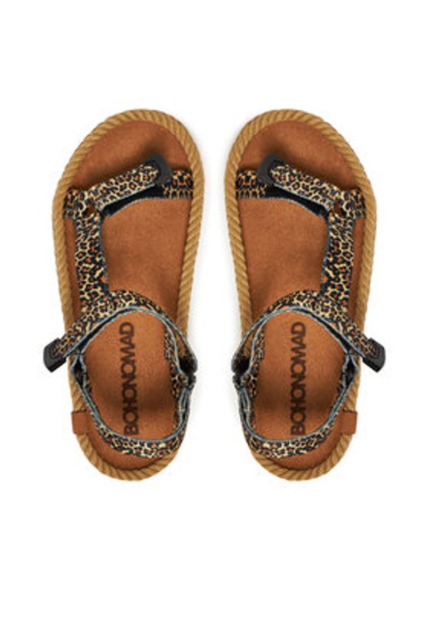 Bohonomad Sandały Miami Elastic MIA.12-LEO Brązowy. Kolor: brązowy. Materiał: skóra