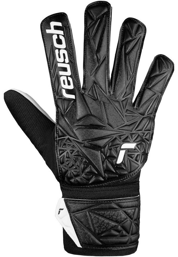 Reusch - Rękawice bramkarskie dziecięce REUSCH Attrakt Starter Solid Junior. Kolor: czarny. Sport: piłka nożna