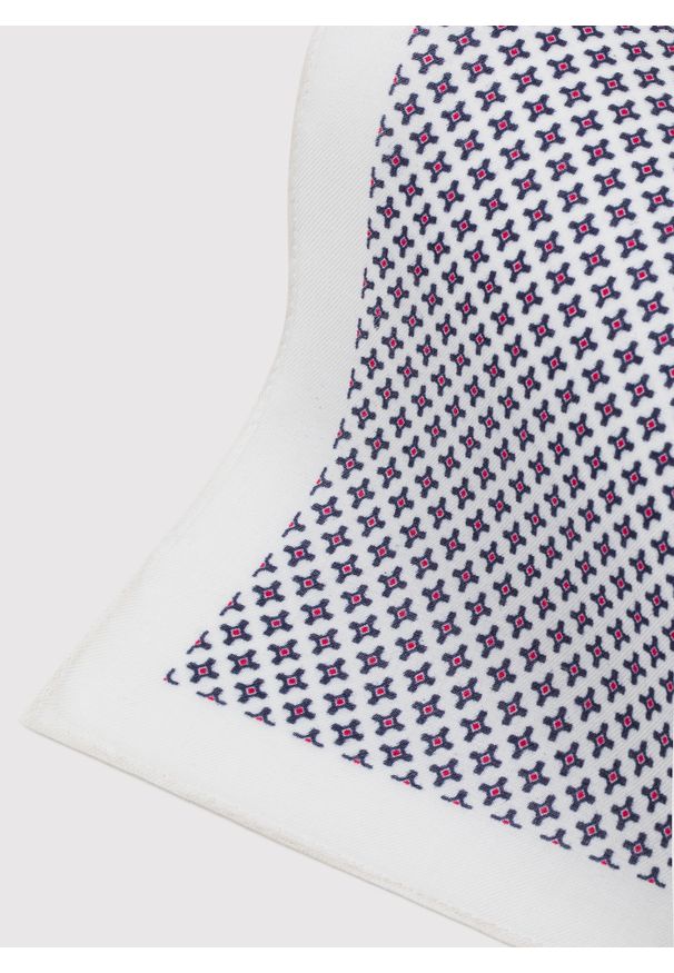 Pako Lorente - PAKO LORENTE - Biała poszetka mikrowzór. Kolor: biały. Materiał: bawełna