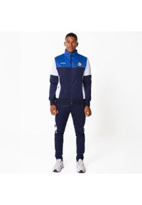 Dres piłkarski dla dorosłych Real Madrid 23/24. Kolor: niebieski, wielokolorowy, biały. Materiał: dresówka. Sport: piłka nożna