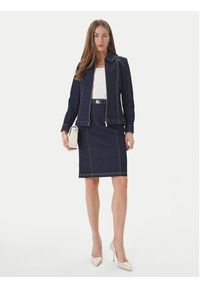 Luisa Spagnoli Spódnica jeansowa Tennista 542818 Granatowy Slim Fit. Kolor: niebieski. Materiał: bawełna #2