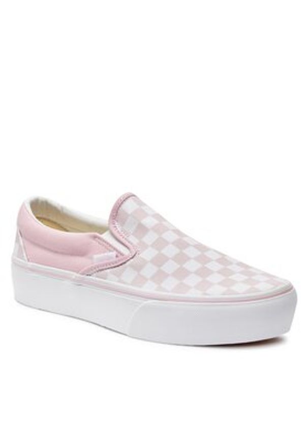 Vans Tenisówki Ua Classic Slip-On Platform VN00018EV1C1 Różowy. Zapięcie: bez zapięcia. Kolor: różowy. Materiał: materiał. Obcas: na platformie
