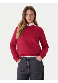 Tommy Jeans Bluza Flag DW0DW19959 Różowy Regular Fit. Kolor: różowy. Materiał: bawełna #1