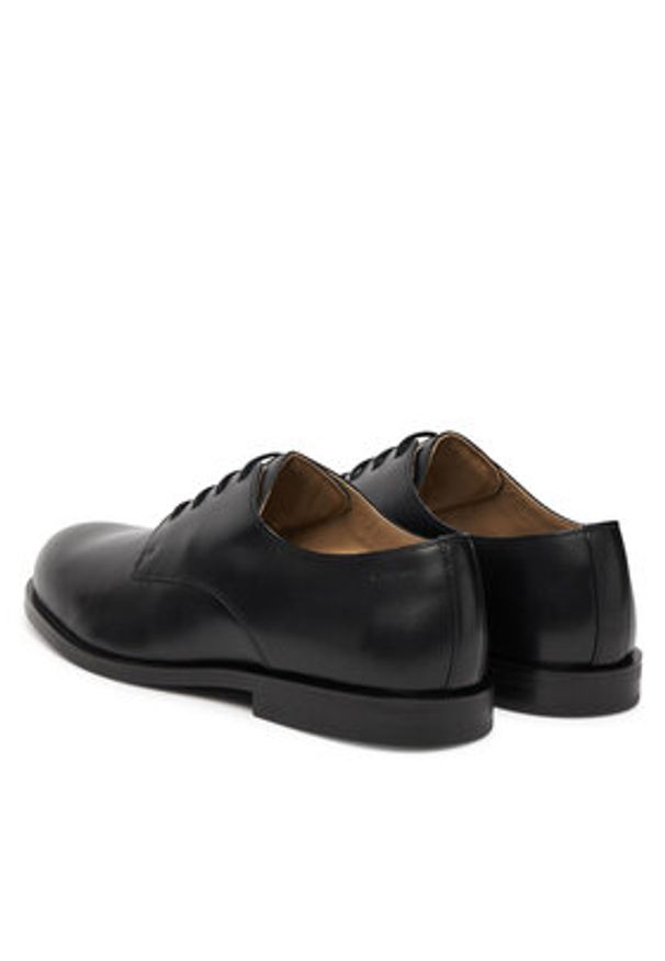 Calvin Klein Półbuty Ess Rubber Derby Lth HM0HM02056 Czarny. Kolor: czarny. Materiał: skóra