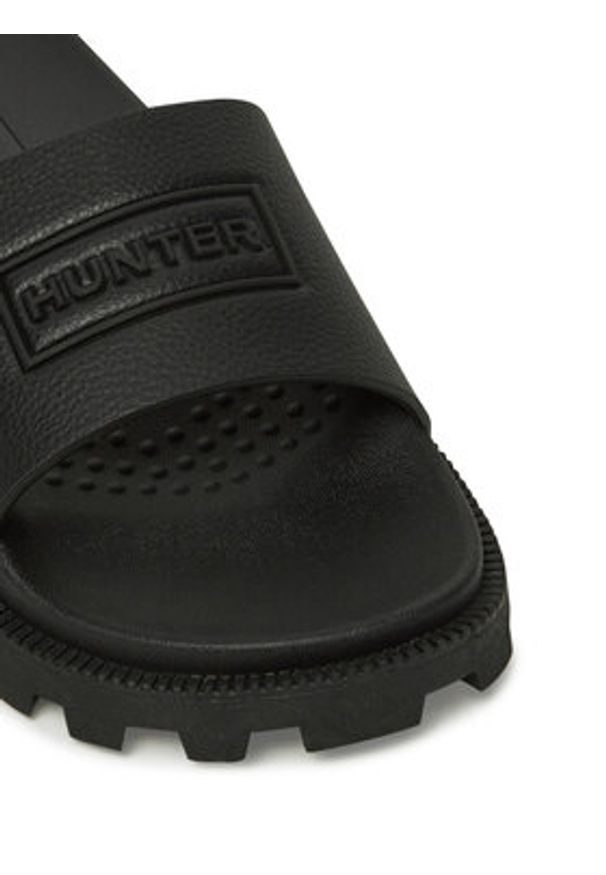 Hunter Klapki HFRU0005251 Czarny. Kolor: czarny. Materiał: syntetyk
