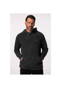 JAY-PI - Męska Bluza z kapturem fitness kaptur do rozm. 7XL. Typ kołnierza: kaptur. Kolekcja: plus size. Kolor: czarny. Materiał: materiał, poliester, bawełna. Sport: fitness