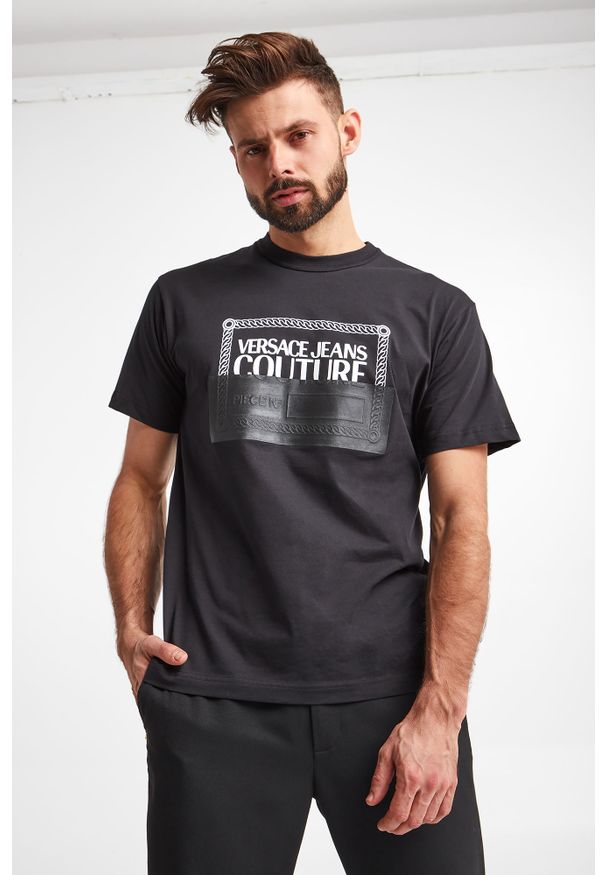 Versace Jeans Couture - T-shirt VERSACE JEANS COUTURE. Długość rękawa: krótki rękaw. Długość: krótkie