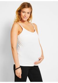 Top ciążowy i do karmienia piersią (2 szt.), bawełna organiczna bonprix biały + biały. Kolekcja: moda ciążowa. Kolor: biały. Materiał: bawełna #3