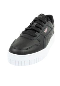 Puma - Damskie Skórzane Buty Sportowe Carina Street. Kolor: czarny, biały, wielokolorowy. Materiał: skóra. Styl: street, sportowy