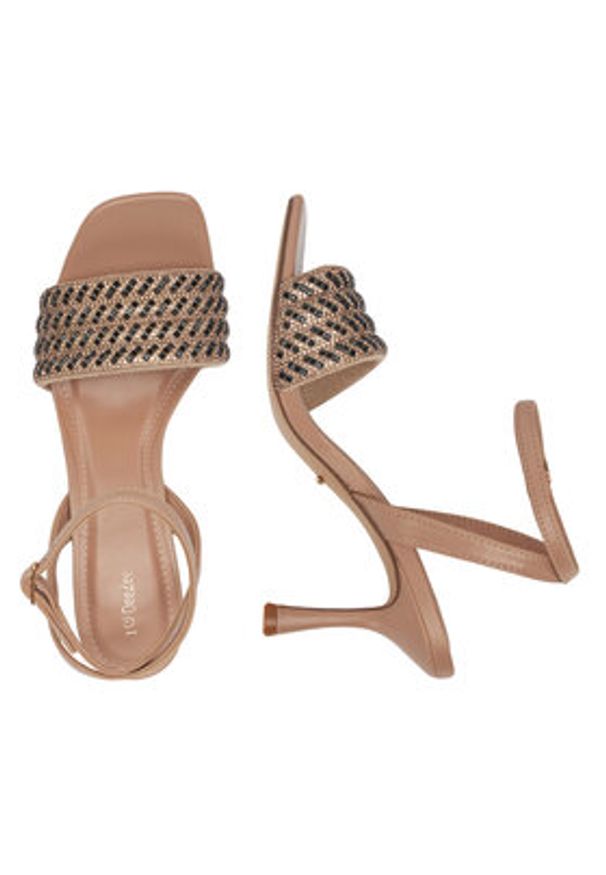 DeeZee Sandały LH24015-1 Beżowy. Kolor: beżowy. Materiał: skóra