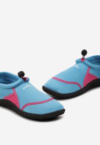 Renee - Niebiesko-Fuksjowe Wsuwane Buty Sportowe do Wody z Elastyczną Cholewką Vetilore. Okazja: na plażę. Zapięcie: bez zapięcia. Kolor: niebieski. Szerokość cholewki: normalna. Sezon: lato. Sport: pływanie #3