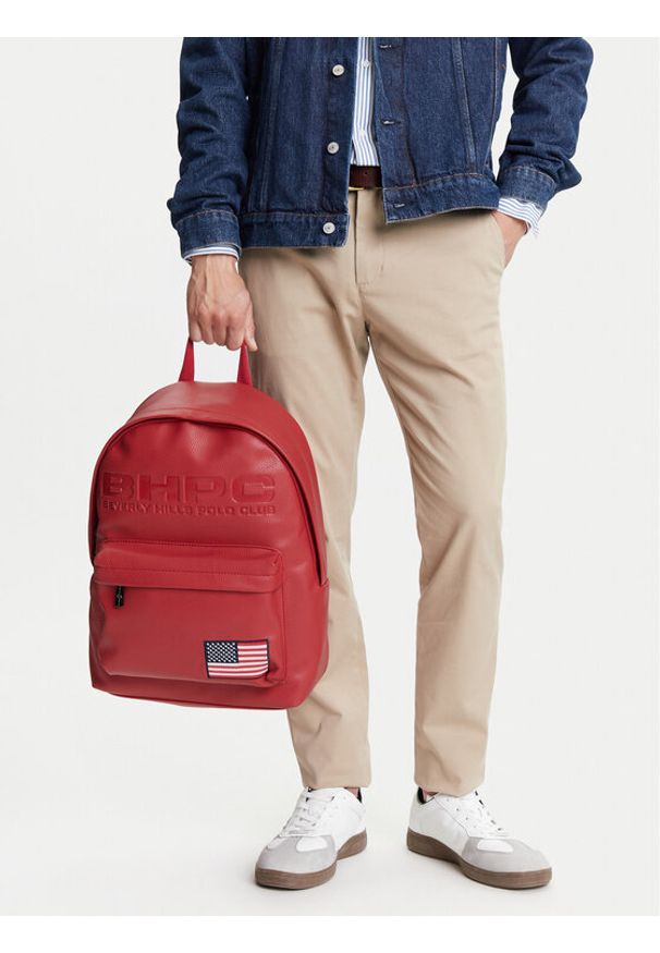 Beverly Hills Polo Club Plecak BHPC-H-001-08 Czerwony. Kolor: czerwony. Materiał: materiał