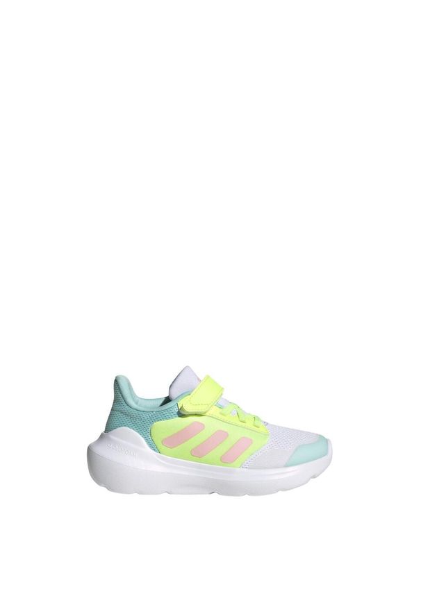 Adidas - Dziecięce buty Tensaur Run 2.0. Okazja: na uczelnię, na co dzień. Kolor: różowy, żółty, zielony, wielokolorowy, biały. Materiał: materiał. Sport: bieganie