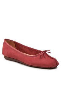 Clarks Baleriny Freckle Ice 26176285 Różowy. Kolor: różowy. Materiał: nubuk, skóra #7