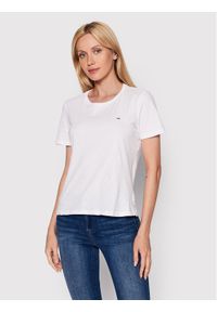 Tommy Jeans T-Shirt DW0DW14616 Biały Regular Fit. Kolor: biały. Materiał: bawełna #1