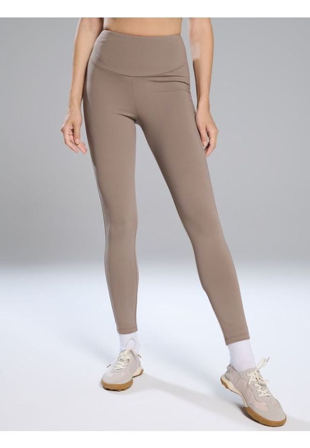 Sinsay - Legginsy sportowe - kremowy. Kolor: kremowy. Styl: sportowy