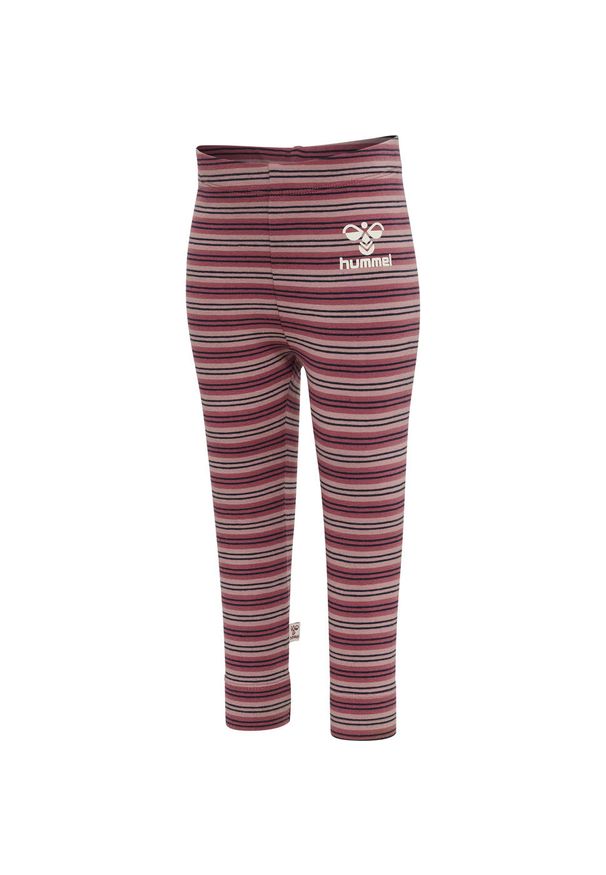 Legginsy dziewczęce Hummel United. Kolor: beżowy, fioletowy, różowy, wielokolorowy. Wzór: paski