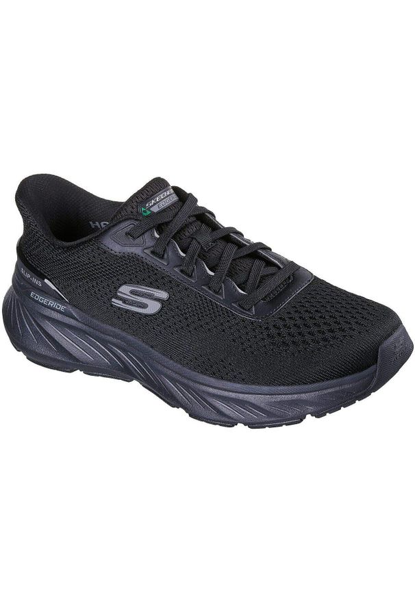 skechers - Buty sportowe męskie Skechers Edgeride Erlson. Kolor: czarny. Materiał: materiał
