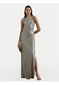Lauren Ralph Lauren - LAUREN RALPH LAUREN Sukienka wieczorowa 253970801001 Srebrny Slim Fit. Kolor: srebrny. Materiał: syntetyk. Styl: wizytowy